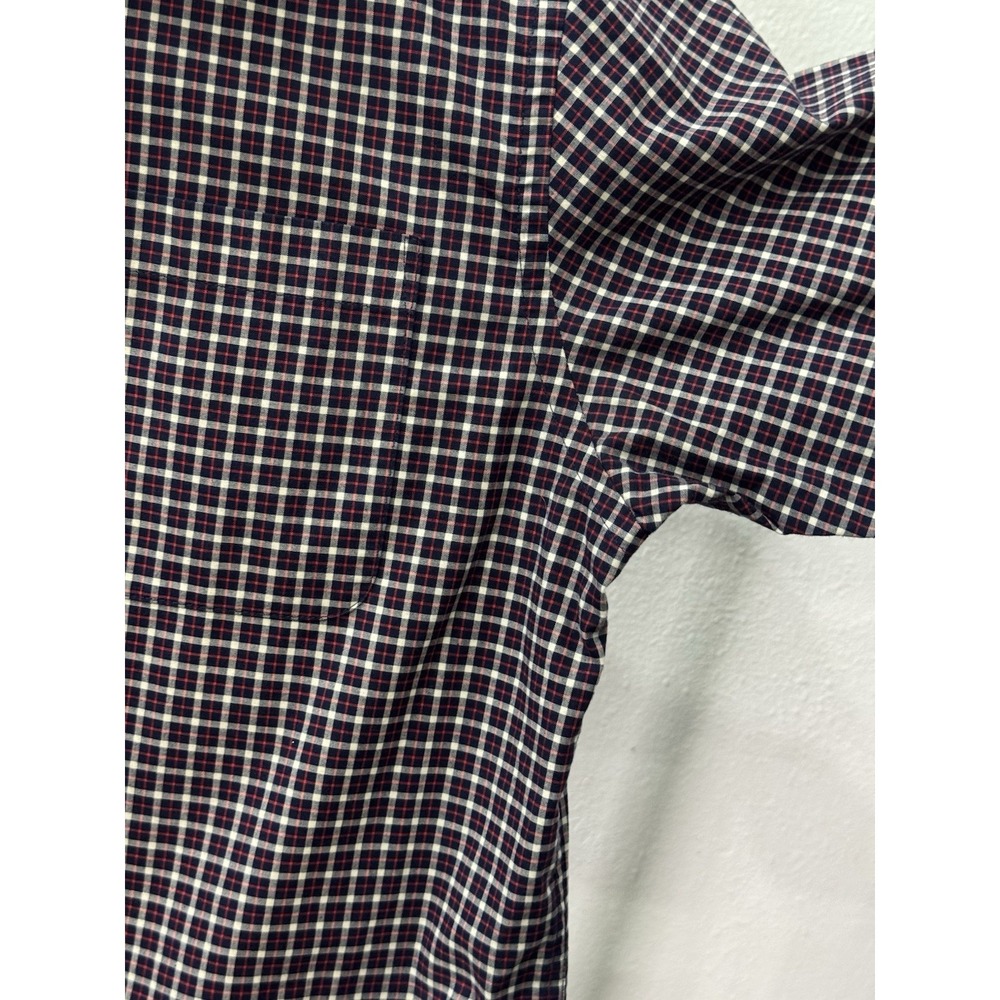 Patagonia Men's Medium Button Up‎ Plaid Shirt Red Organic Cotton Gorpcore EUC - Picture 4 of 9